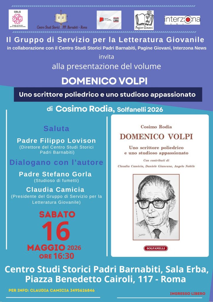 Presentazione del volume – Domenico Volpi: uno scrittore poliedrico e uno studioso appassionato di Cosimo Rodia